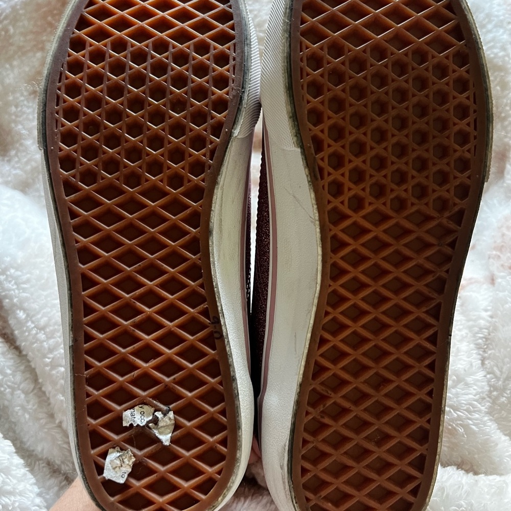 Vans Women's Sparkling Sneakers - Pink and White - Picture 7 of 9